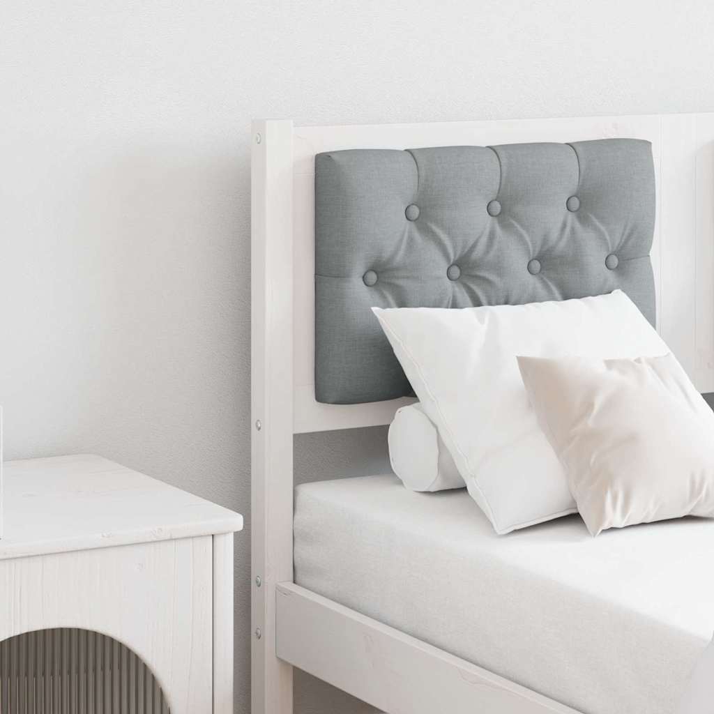 Testiera Bianco e grigio chiaro 120 cm Legno di pino massello