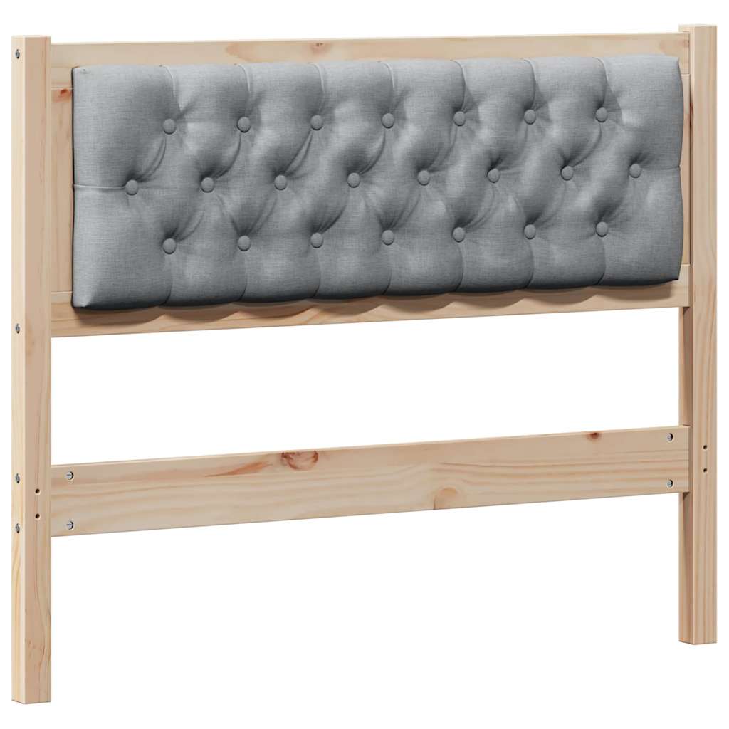 Testiera Marrone e grigio chiaro 100 cm Legno di pino massello