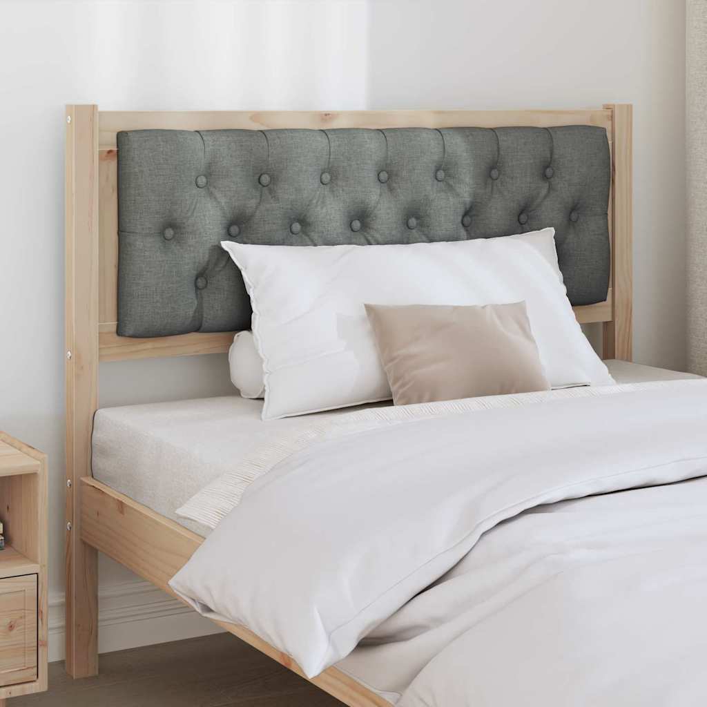 Testiera marrone e grigio scuro 100 cm Legno di pino massello