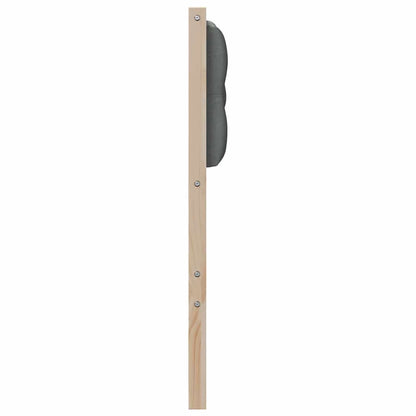 Testiera marrone e grigio scuro 100 cm Legno di pino massello