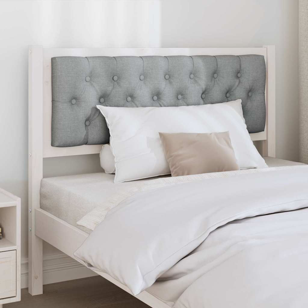 Testiera Bianco e grigio chiaro 100 cm Legno di pino massello