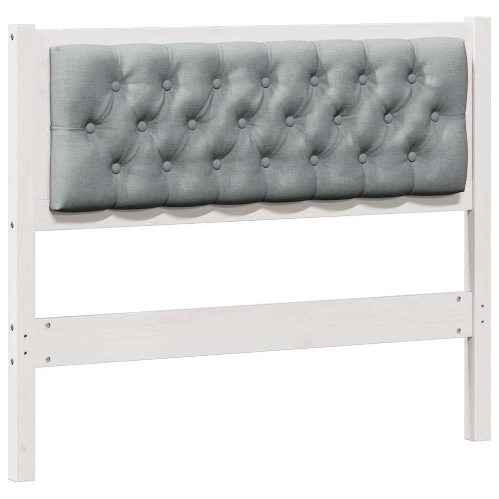 Testiera Bianco e grigio chiaro 100 cm Legno di pino massello