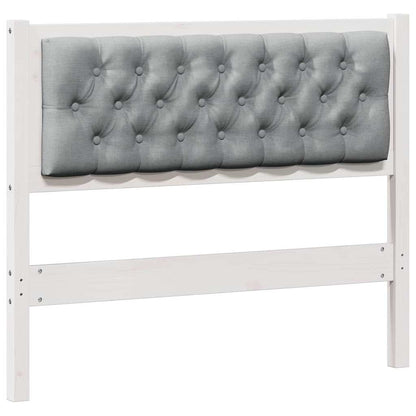 Testiera Bianco e grigio chiaro 100 cm Legno di pino massello