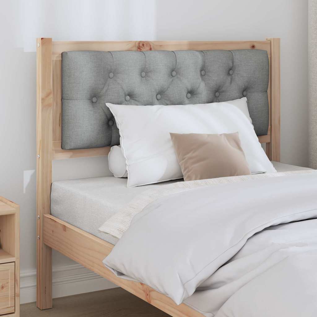 Testiera Marrone e grigio chiaro 90 cm Legno di pino massello