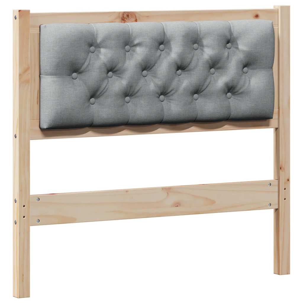 Testiera Marrone e grigio chiaro 90 cm Legno di pino massello