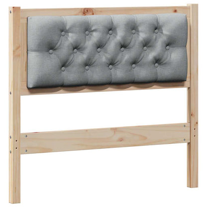 Testiera Marrone e grigio chiaro 90 cm Legno di pino massello