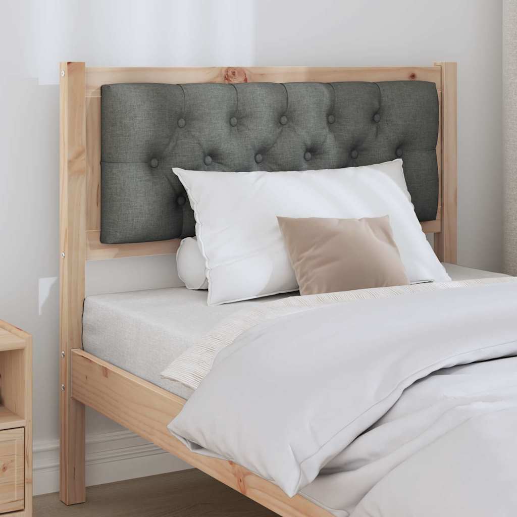 Testiera marrone e grigio scuro 90 cm Legno di pino massello