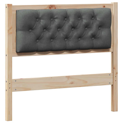 Testiera marrone e grigio scuro 90 cm Legno di pino massello