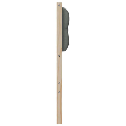 Testiera marrone e grigio scuro 90 cm Legno di pino massello
