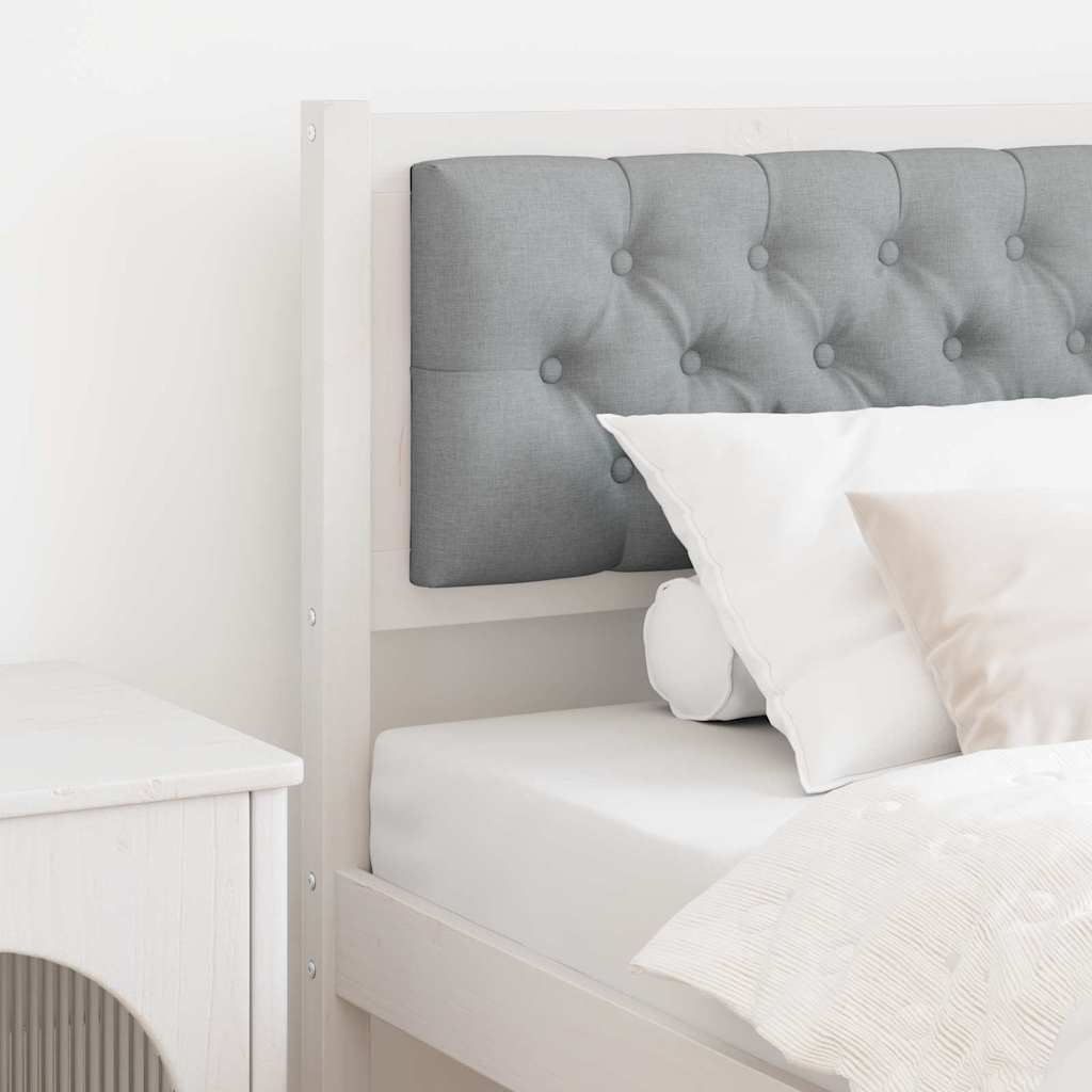 Testiera Bianco e grigio chiaro 90 cm Legno di pino massello