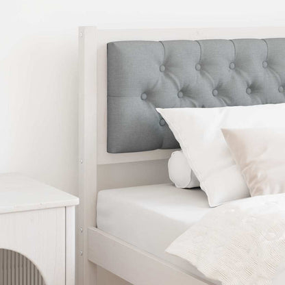 Testiera Bianco e grigio chiaro 90 cm Legno di pino massello