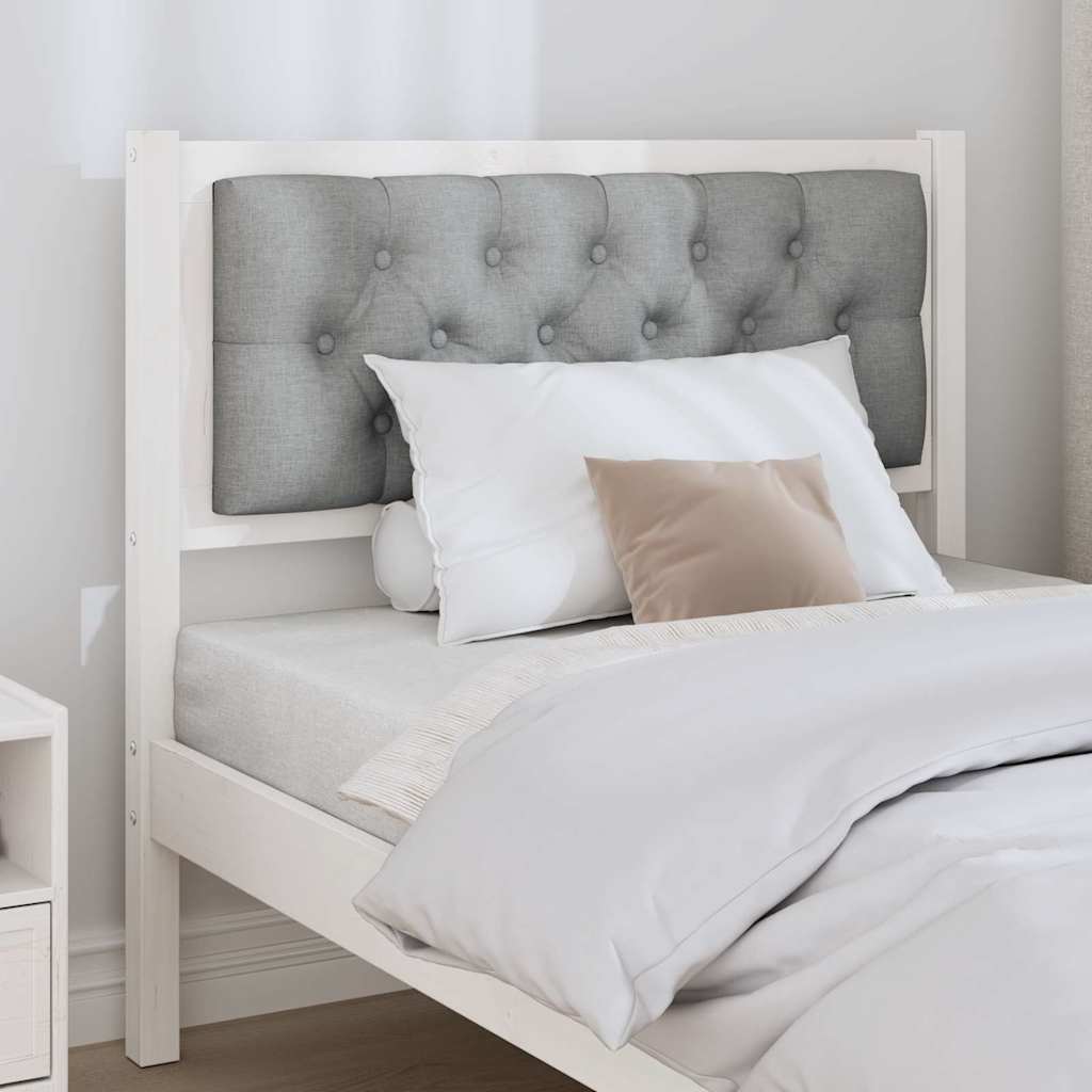 Testiera Bianco e grigio chiaro 90 cm Legno di pino massello