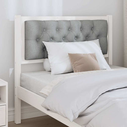 Testiera Bianco e grigio chiaro 90 cm Legno di pino massello