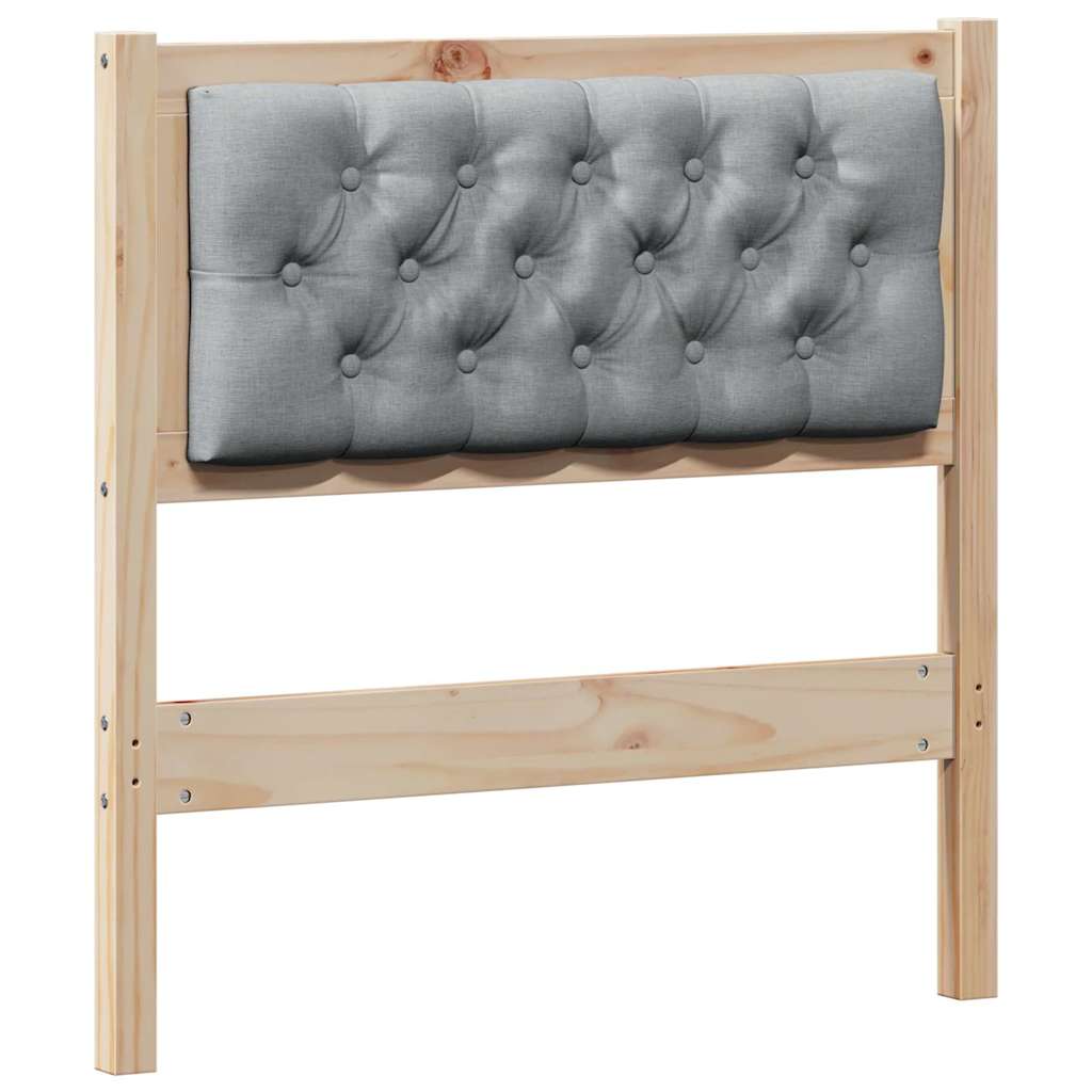 Testiera Marrone e grigio chiaro 80 cm Legno di pino massello
