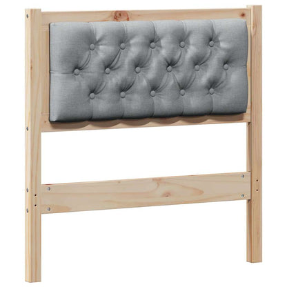 Testiera Marrone e grigio chiaro 80 cm Legno di pino massello