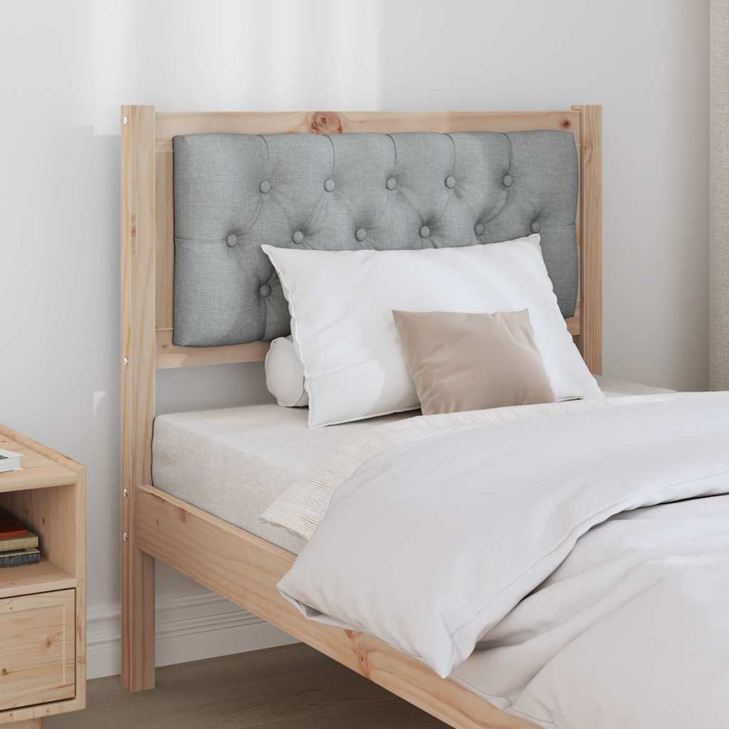 Testiera Marrone e grigio chiaro 75 cm Legno di pino massello