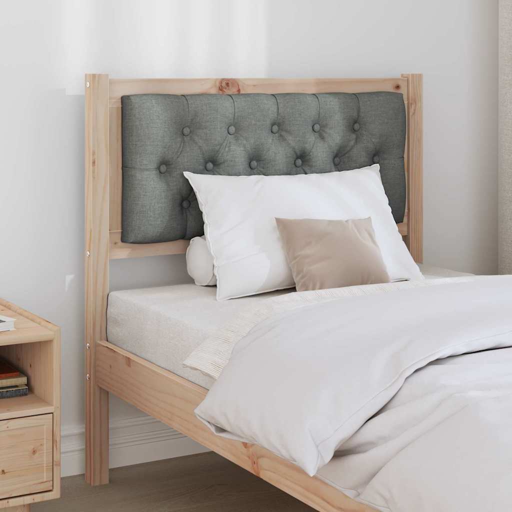 Testiera marrone e grigio scuro 75 cm Legno di pino massello
