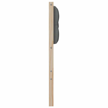 Testiera marrone e grigio scuro 75 cm Legno di pino massello