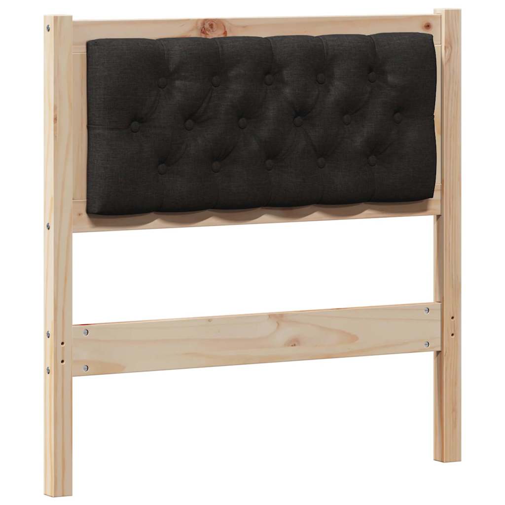 Testiera Altro Marrone e nero 75 cm Legno di pino massello
