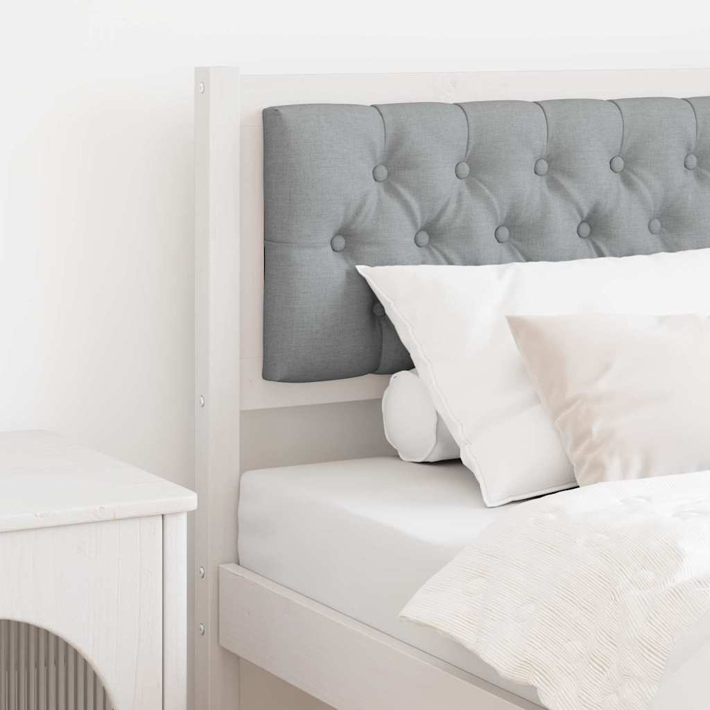 Testiera Bianco e grigio chiaro 75 cm Legno di pino massello