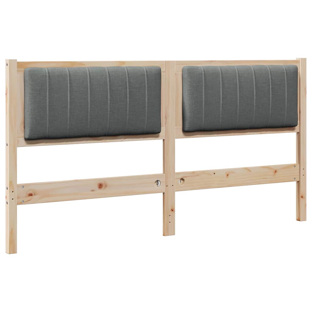 Testiera imbottita con testiera Marrone 160 cm Pino massello