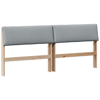 Testiera imbottita Grigio chiaro 200 cm Pino massello