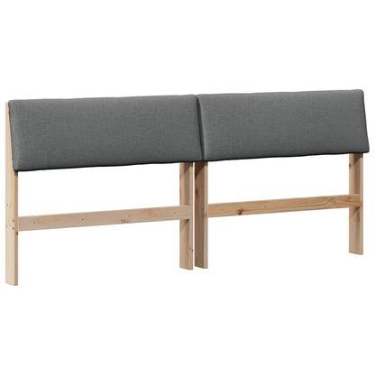 Testiera imbottita Grigio scuro 200 cm Pino massello