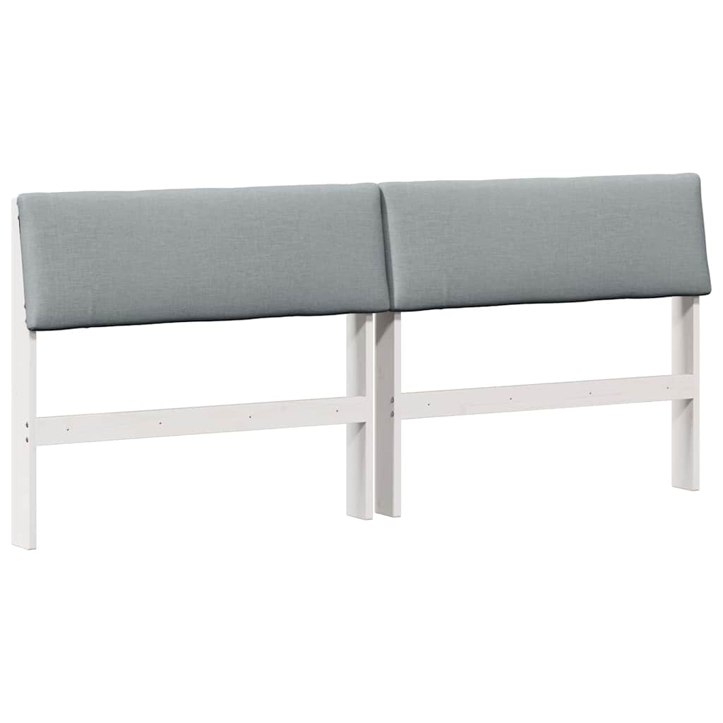 Testiera imbottita Grigio chiaro 200 cm Pino massello