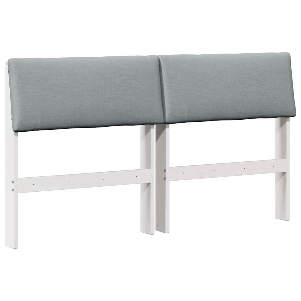 Testiera imbottita Grigio chiaro 150 cm Pino massello