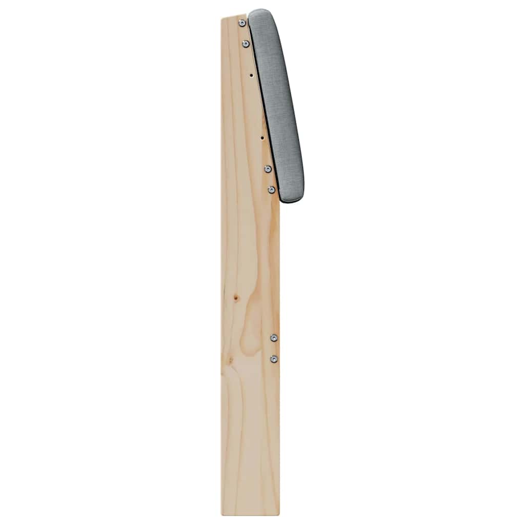 Testiera imbottita Grigio chiaro 140 cm Pino massello