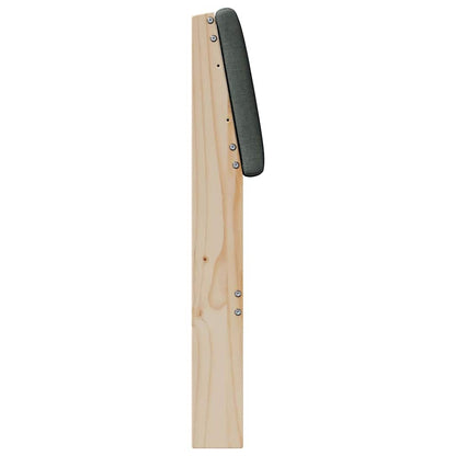 Testiera imbottita Grigio scuro 140 cm Pino massello