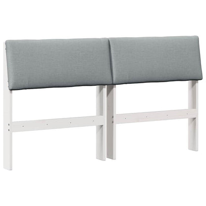 Testiera imbottita Grigio chiaro 140 cm Pino massello