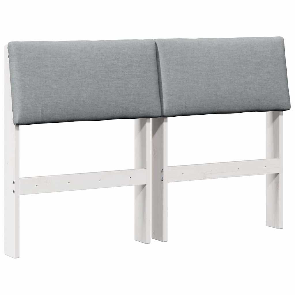 Testiera imbottita Grigio chiaro 120 cm Pino massello