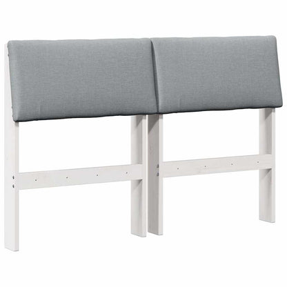 Testiera imbottita Grigio chiaro 120 cm Pino massello
