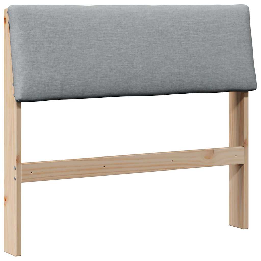 Testiera imbottita Grigio chiaro 100 cm Pino massello