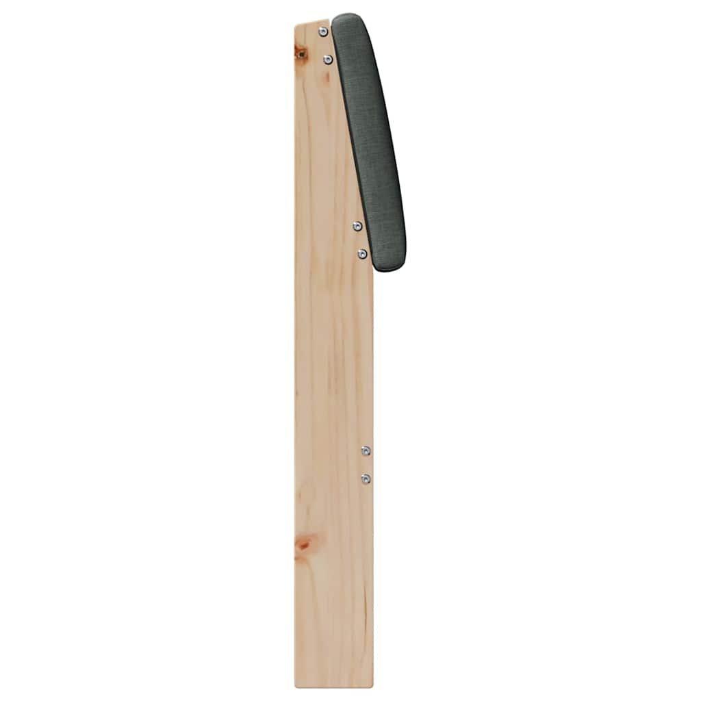 Testiera imbottita Grigio scuro 100 cm Pino massello