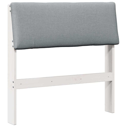 Testiera imbottita Grigio chiaro 80 cm Pino massello