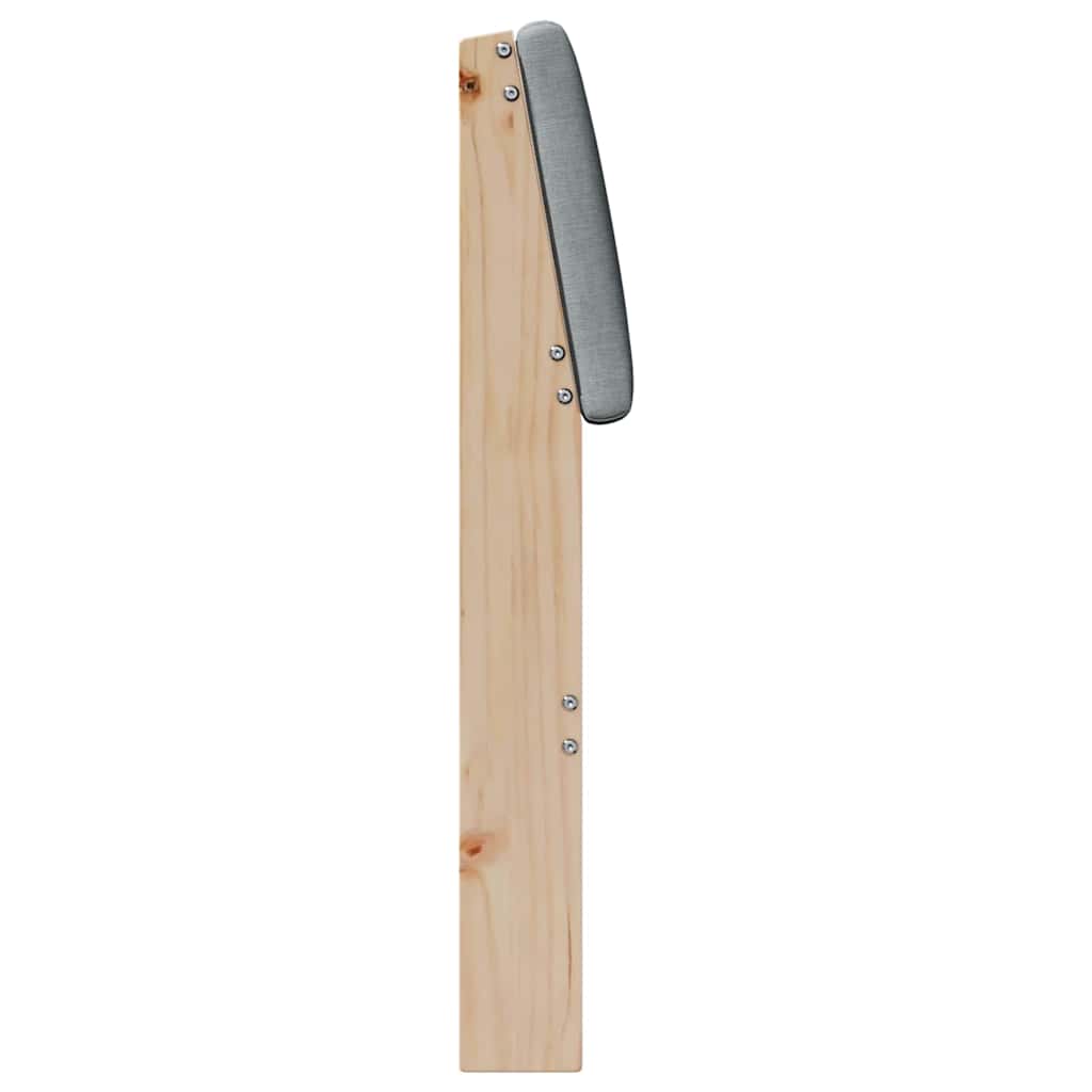 Testiera imbottita Grigio chiaro 75 cm Pino massello