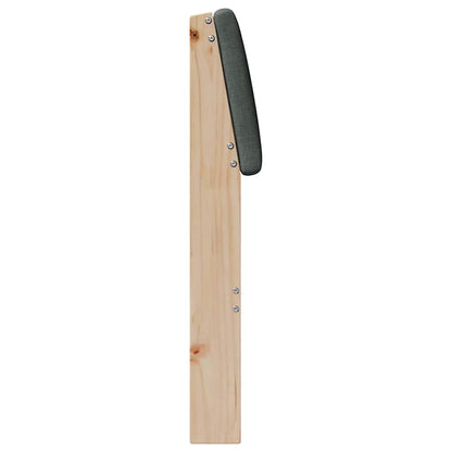 Testiera imbottita Grigio scuro 75 cm Pino massello
