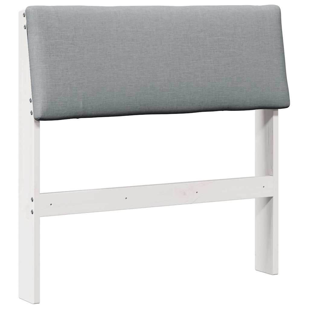 Testiera imbottita Grigio chiaro 75 cm Pino massello