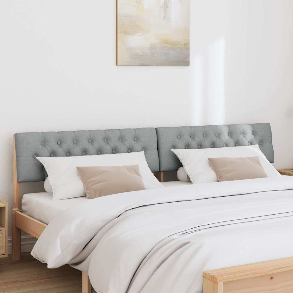 Testiera imbottita Grigio chiaro 200 cm Pino massello