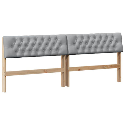 Testiera imbottita Grigio chiaro 200 cm Pino massello