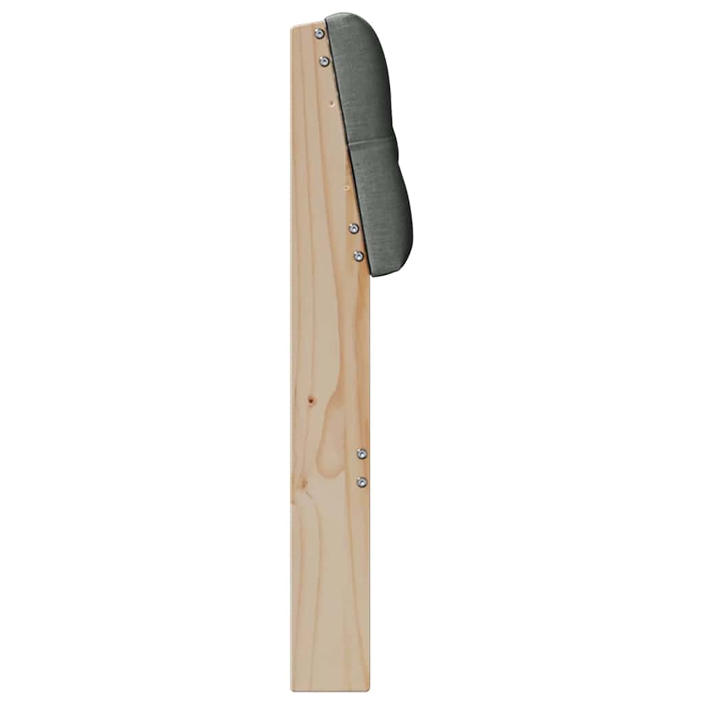 Testiera imbottita Grigio scuro 200 cm Pino massello