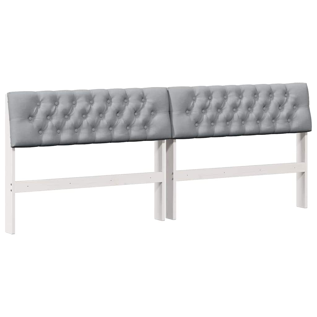 Testiera imbottita Grigio chiaro 200 cm Pino massello