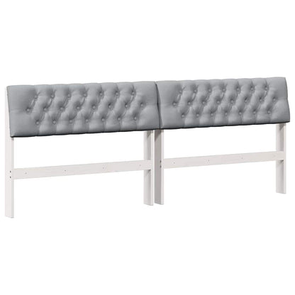 Testiera imbottita Grigio chiaro 200 cm Pino massello