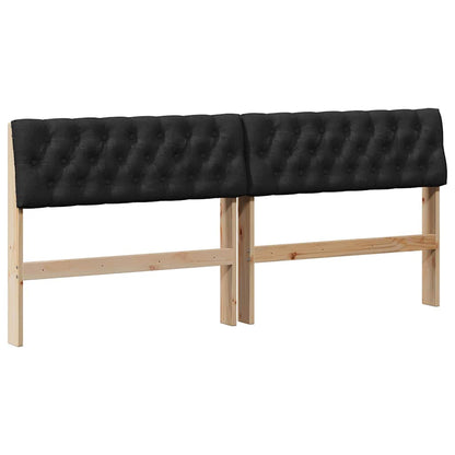 Testiera imbottita Nero 180 cm Pino massello