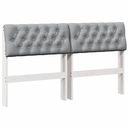 Testiera imbottita Grigio chiaro 135 cm Pino massello