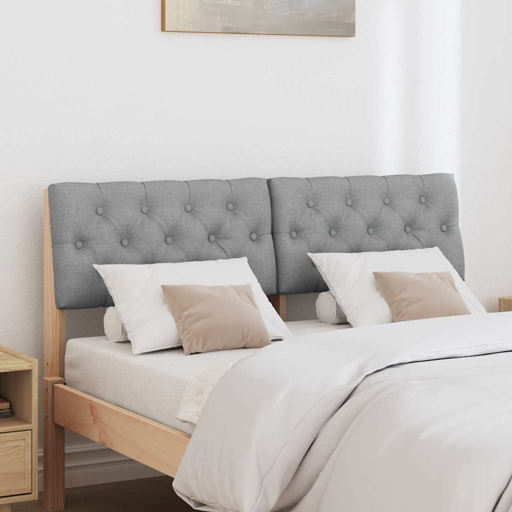 Testiera imbottita Grigio chiaro 120 cm Pino massello