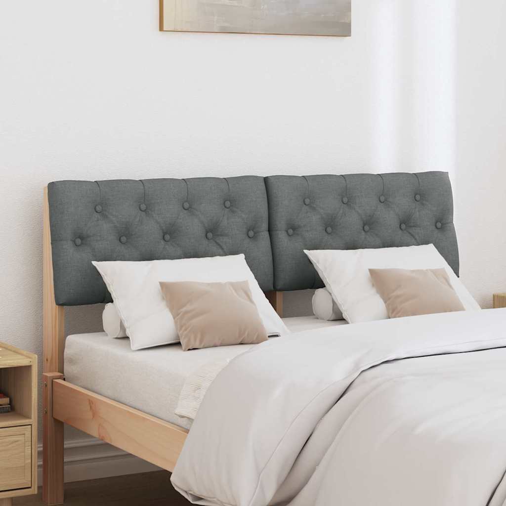 Testiera imbottita Grigio scuro 120 cm Pino massello