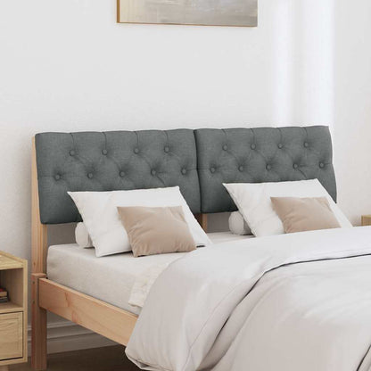 Testiera imbottita Grigio scuro 120 cm Pino massello